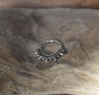Cargar imagen en el visor de la galería, Piercing Ring 925 Silber Labret Tragus Septum Stacheln
