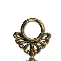 Load image into Gallery viewer, Septum Piercing Nasenringe Wellen kantig 1,6 mm goldfarben nickelfrei antik exotisch Ohrring
