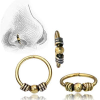 Load image into Gallery viewer, Nostril Piercing Messing Nasenstecker Nasenringe Nasen Pins gold Kugeln Spiralen
