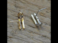 Cargar imagen en el visor de la galería, Pin Stecker 0,8 mm Nostril Ohr Edelstahl L-Form Klammer
