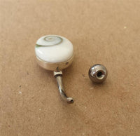 Cargar imagen en el visor de la galería, Shivaauge Piercing oval 10x14mm Bauchnabel Bananen-Piercing aus 925er Sterlingsilber
