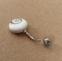 Load image into Gallery viewer, Shivaauge Piercing rund 12mm Bauchnabel Bananen-Piercing Sterlingsilber 925 Shiva Auge
