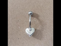 Load image into Gallery viewer, Shivaauge Piercing Herz Bananen-Piercing 925er Sterling Silber Shiva Auge Bauchnabel
