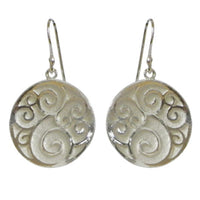 Load image into Gallery viewer, Silberohrringe 925er Silber Ohrringe Ohrhänger Damen Schmuck Muster Rund
