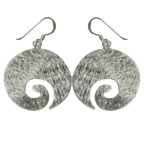 Silberohrringe 925er Silber Ohrringe Ohrhänger Damen Schmuck Spirale gebürstet