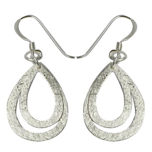 Silberohrringe 925er Silber Ohrringe Ohrhänger Damen Schmuck Tropfen ineinander