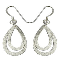 Load image into Gallery viewer, Silberohrringe 925er Silber Ohrringe Ohrhänger Damen Schmuck Tropfen ineinander
