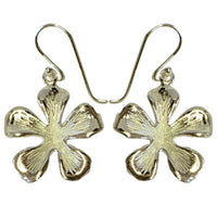 Load image into Gallery viewer, Silberohrringe 925er Silber Ohrringe Ohrhänger Damen Schmuck Blume außen glänzend
