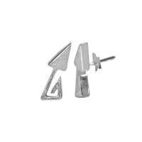 Cargar imagen en el visor de la galería, Silberohrstecker 925er Sterling Silber Ohrstecker Damen Schmuck Ohrringe Spiralig Pfeil
