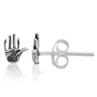 Cargar imagen en el visor de la galería, Silberohrstecker Ohrstecker 925er Sterling Silber Unisex Schmuck Ohrringe Hand Stopp
