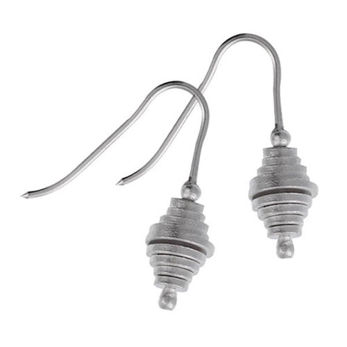 Ohrringe Korkenzieher Spiralen Mandel matt Silberohrringe 925 Sterling Silber Damen Ohrhänger