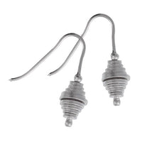 Load image into Gallery viewer, Ohrringe Korkenzieher Spiralen Mandel matt Silberohrringe 925 Sterling Silber Damen Ohrhänger
