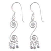 Load image into Gallery viewer, Ohrringe Silberohrringe 925er Sterling Silber Damen Ohrhänger Schnörkel
