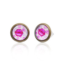 Load image into Gallery viewer, Brass Ohrstecker Stern Sterne bunt Unisex Ohrringe Edelstahl nickelfrei Kommunismus 12 mm
