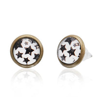 Load image into Gallery viewer, Brass Ohrstecker Stern Sterne bunt Unisex Ohrringe Edelstahl nickelfrei Kommunismus 12 mm
