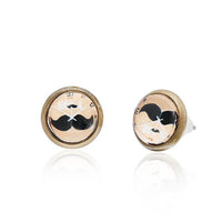 Load image into Gallery viewer, A pair of nickelfrei Brass Ohrstecker, 12 mm, featuring colorful star designs, unisex earrings made of stainless steel.
