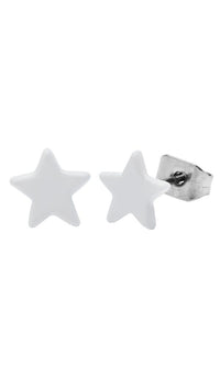 Cargar imagen en el visor de la galería, Brass Ohrstecker Stern Sterne bunt Unisex Ohrringe Edelstahl nickelfrei Kommunismus 12 mm
