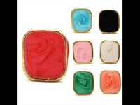 Load image into Gallery viewer, Brass Ohrstecker Stern Sterne bunt Unisex Ohrringe Edelstahl nickelfrei Kommunismus 12 mm
