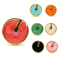 Load image into Gallery viewer, Brass Ohrstecker Stern Sterne bunt Unisex Ohrringe Edelstahl nickelfrei Kommunismus 12 mm
