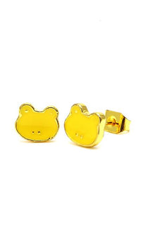 Load image into Gallery viewer, A colorful pair of unisex brass Ohrstecker Stern Ohrringe, 12 mm, made of stainless steel and nickelfrei, are displayed on a white background.
