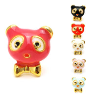 Load image into Gallery viewer, Brass Ohrstecker Stern Sterne bunt Unisex Ohrringe Edelstahl nickelfrei Kommunismus 12 mm
