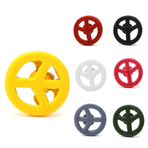 Ohrstecker Peace Zeichen 8 mm Edelstahl Gummi Beschichtung nickelfrei Unisex Schmuck