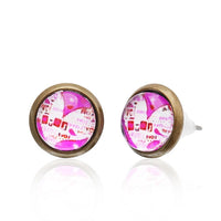 Load image into Gallery viewer, Brass Ohrstecker Stern Sterne bunt Unisex Ohrringe Edelstahl nickelfrei Kommunismus 12 mm
