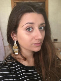 Load image into Gallery viewer, Brass Ohrstecker silberfarben und golden rund glänzend
