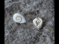 Cargar imagen en el visor de la galería, Shivaauge Träne 8mm Silber Ohrstecker 925 Shiva Auge
