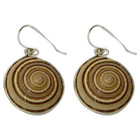 Load image into Gallery viewer, Silberohrringe mit Sonnenuhrschnecke
