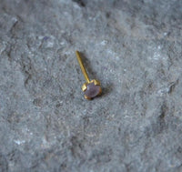 Load image into Gallery viewer, Nostril Piercing Messing Nasenstecker Stein 0.8mm
