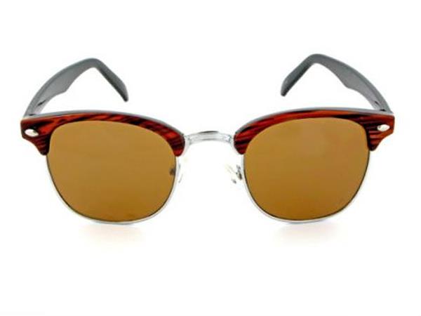 Unisex Viper Nerd Sonnenbrille getönt in braun Zebra Muster Sonnenbrillen