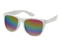 Cargar imagen en el visor de la galería, Sonnenbrille Farbkleckse Nerd Rainbow verspiegelt 400 UV

