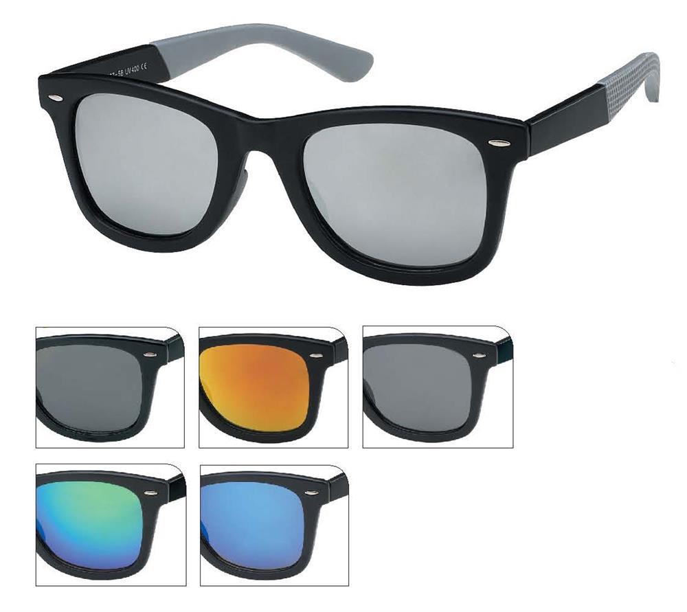 Sonnenbrille Nerd Bügel Waben bunt Unisex Brille verspiegelt getönt 400 UV