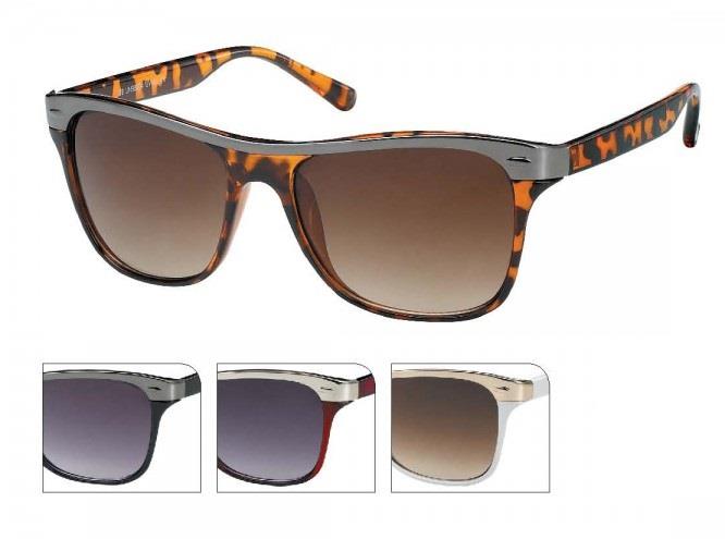 Sonnenbrille Designer Retro Nerdbrille Metallkante Brille getönt 400 UV unisex