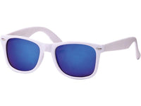 Cargar imagen en el visor de la galería, Sonnenbrille Nerdbrille weiß rot Brille verspiegelt bunt 400 UV  Unisex
