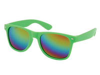 Cargar imagen en el visor de la galería, Sonnenbrille Unisex Nerd Regenbogen verspiegelt 400 UV  bunt
