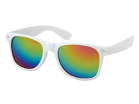 Cargar imagen en el visor de la galería, Sonnenbrille Unisex Nerd Regenbogen verspiegelt 400 UV  bunt
