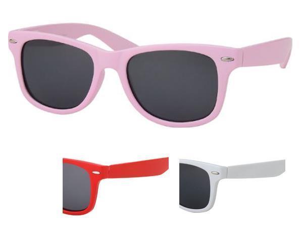 Sonnenbrille Nerd Unisex Brille grau getönt 400UV rosa rot weiß