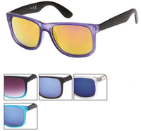 Load image into Gallery viewer, Sonnenbrille transparent bunt Nerdbrille 400 UV hoher Steg
