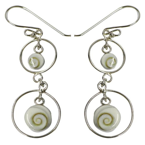 Shivaauge Silberohrringe Ringe lang Ohrringe Ohrhänger 925er Silber Shiva Auge Eye Damen Schmuck