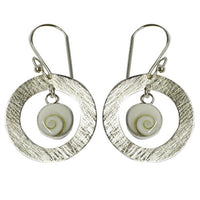 Load image into Gallery viewer, Shivaauge Silberohrringe Ring Ohrringe Ohrhänger 925er Sterling Silber Shiva Auge Eye Damen Schmuck
