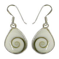 Load image into Gallery viewer, Shivaauge Silberohrringe Tropfen breit Ohrringe Ohrhänger 925er Silber Shiva Auge Eye Damen Schmuck
