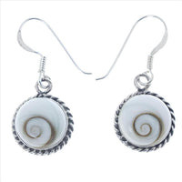 Cargar imagen en el visor de la galería, Shivaauge Silberohrringe Zopfmuster rund Ohrringe 925er Sterling Silber Shiva Auge Eye Damen Schmuck
