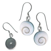 Load image into Gallery viewer, Shivaauge Silberohrringe plastisch 12 mm rund Ohrringe 925er Silber Shiva Auge Eye Damen Schmuck
