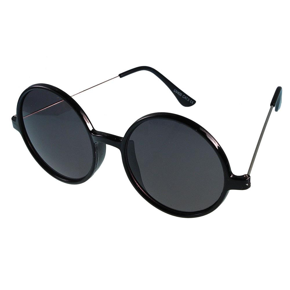 Sonnenbrille John Lennon Style Brille Nerd schwarz 400 UV runde Gläser unisex