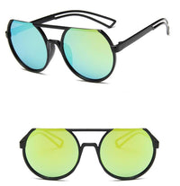Load image into Gallery viewer, Sonnenbrille Flat-Top Round Glasses Retro oben frameless 400UV verspiegelt
