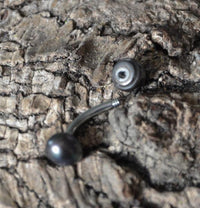 Cargar imagen en el visor de la galería, Bauchnabelpiercing Edelstahl 5mm Perlen Stab 10 x 1.6mm
