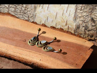 Cargar imagen en el visor de la galería, Bauchnabelpiercing Edelstahl Brass Doppelträne Inlay
