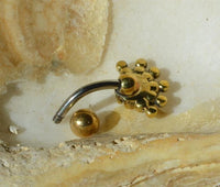 Load image into Gallery viewer, Bauchnabel Piercing Brass Edelstahl Auge Stein Kristall
